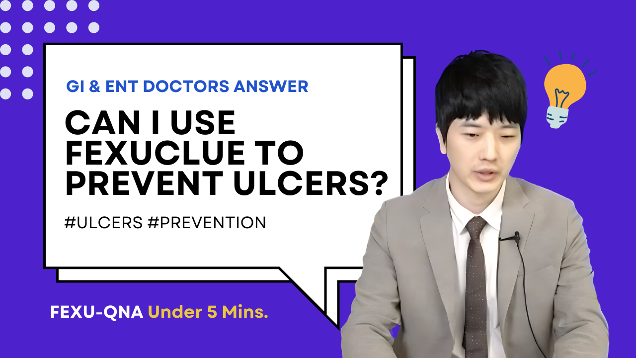 FexuQnA: Can I use Fexuclue instead of PPI to prevent ulcers or bleeding?